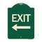 Signmission Exit with Left Arrow Heavy-Gauge Aluminum Architectural Sign, 24" H, 18" L, G-1824-24521 A-DES-G-1824-24521 - alternate 1